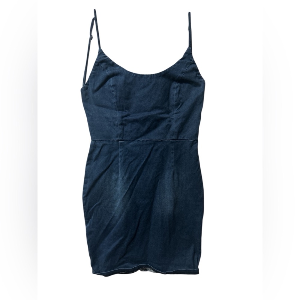 Mebon Women's Blue Denim Sleeveless Dress Size Large (1088)